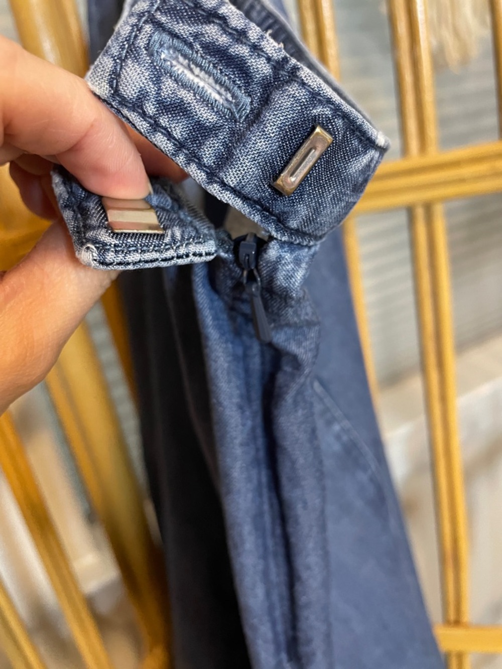 Coldwater Creek Denim A-Line Maxi Skirt in Dark Blue - Picture 3 of 6